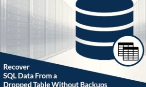 Recover SQL Data from a Dropped Table Without backups